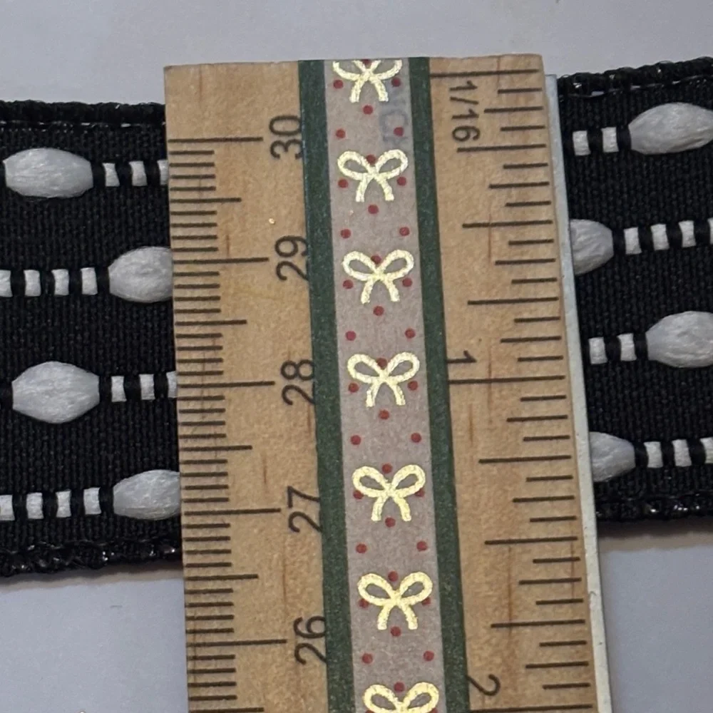 Black and White Snowball Weave Ribbon Black and White Dot Pattern Ribbon 25ft